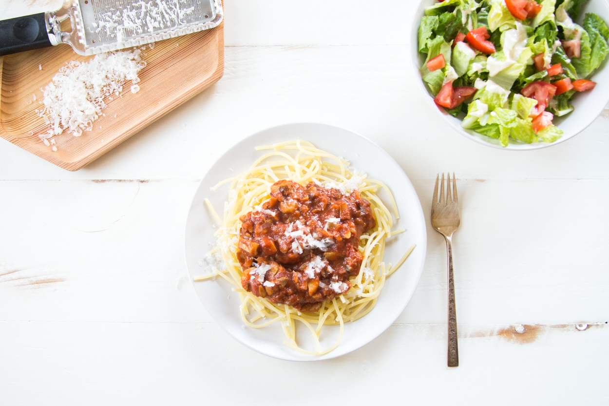 Spaghetti with Mushroom Ragu