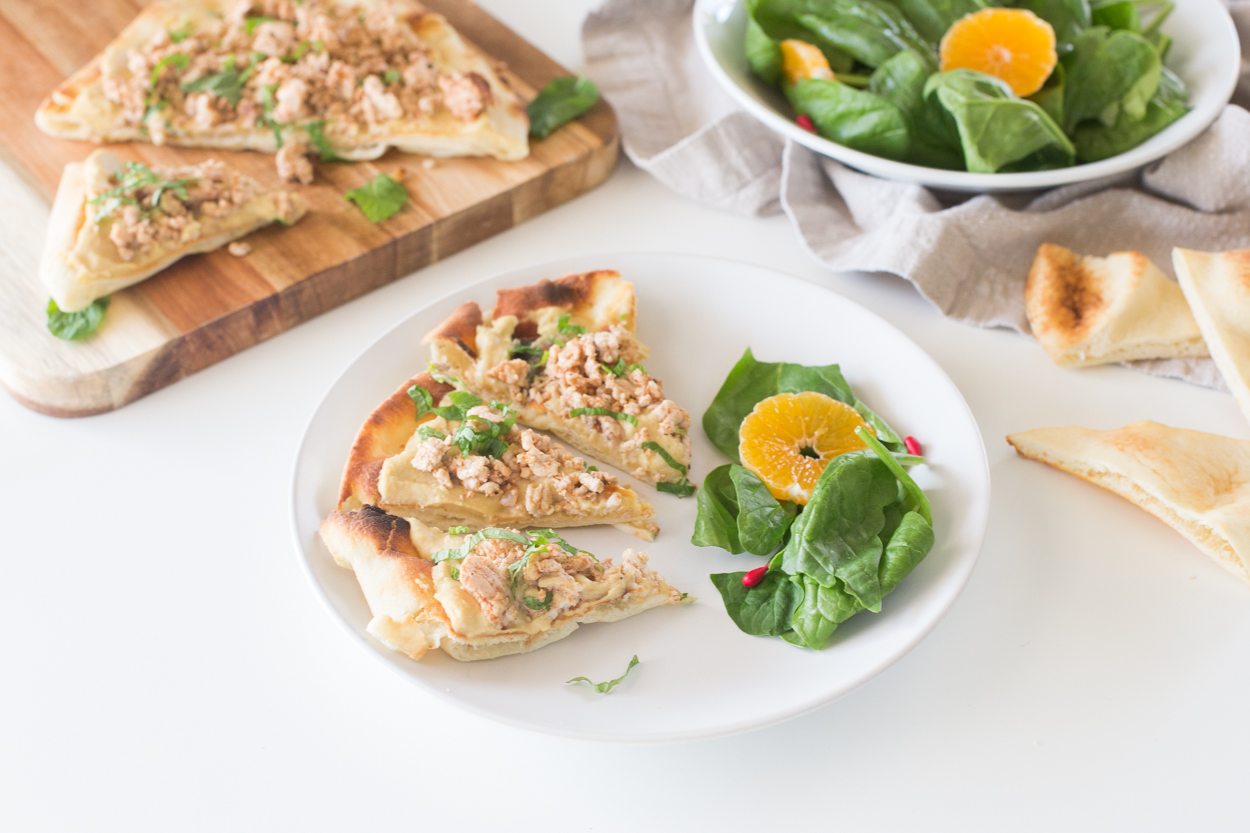 Broiled Vegetable Pita with Hummus 