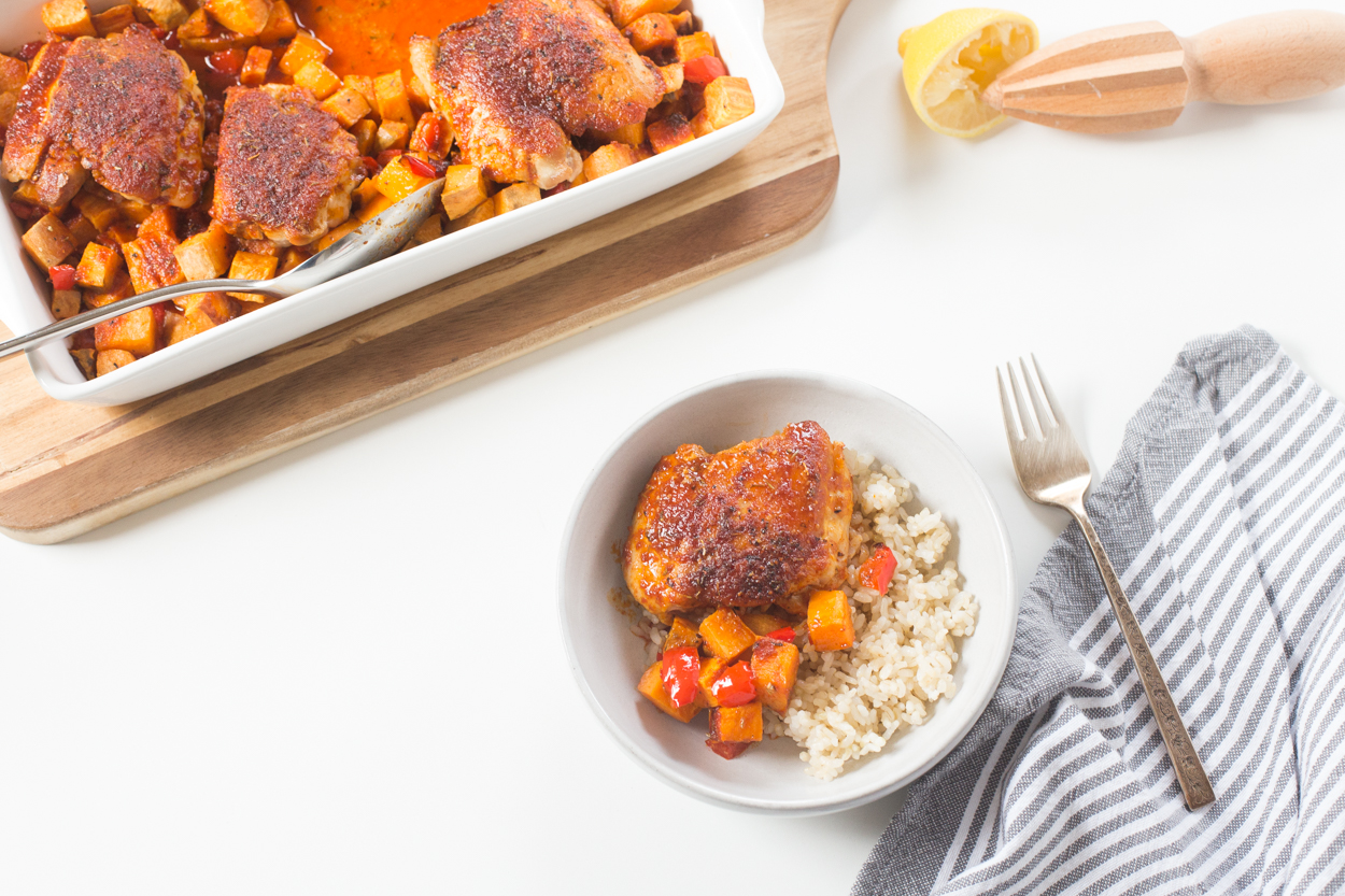 Sheet Pan Baked Chicken Thighs 
