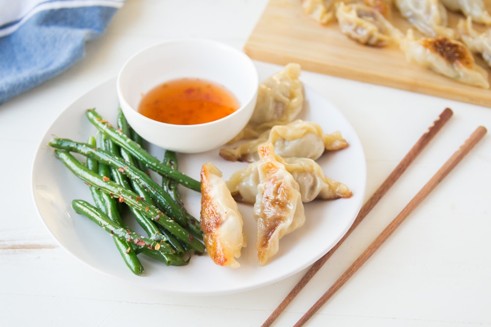 Mushroom and Cabbage Potstickers