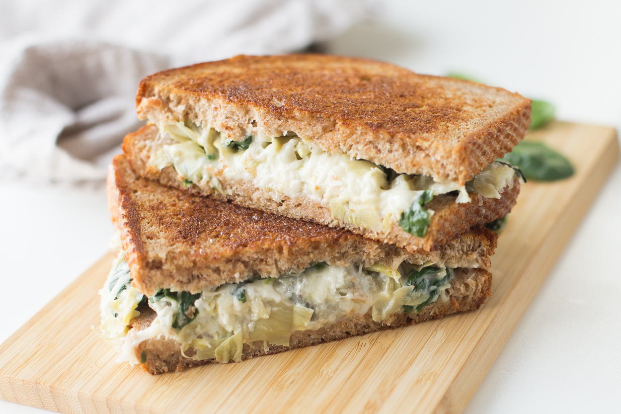 Spinach and Artichoke Grilled Cheese