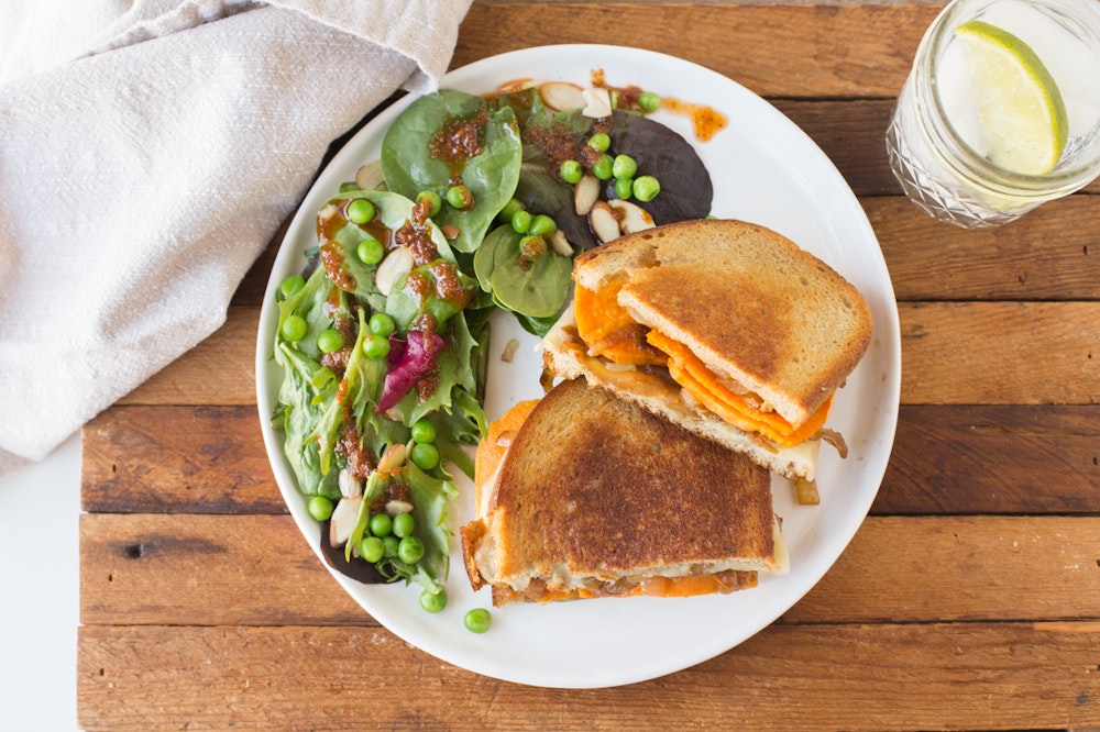 Sweet Potato and Balsamic Onion Grilled Cheese