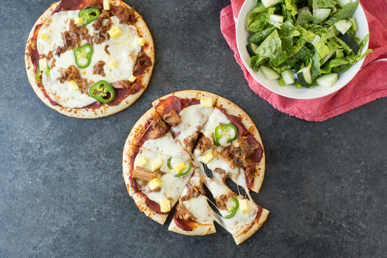 Leftover Pulled Pork Pizza