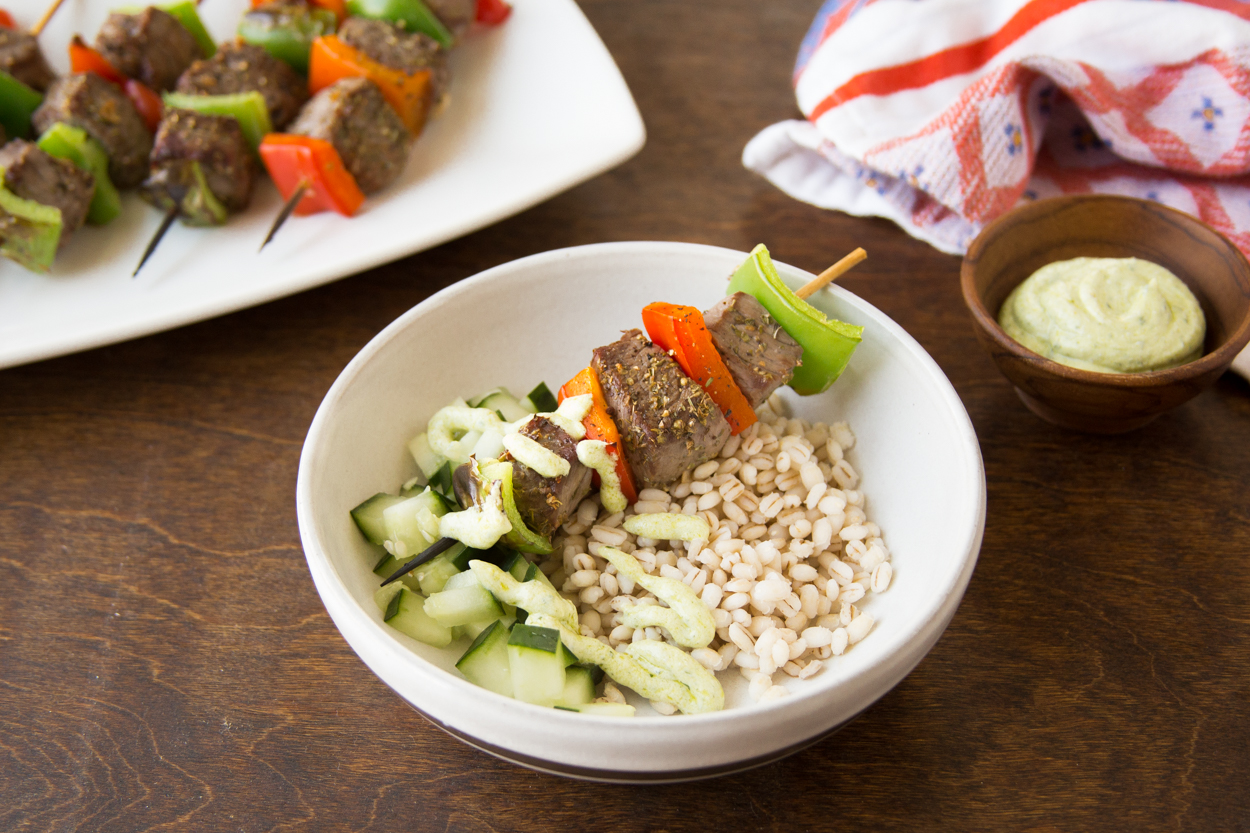 Beef Kebab Grain Bowls