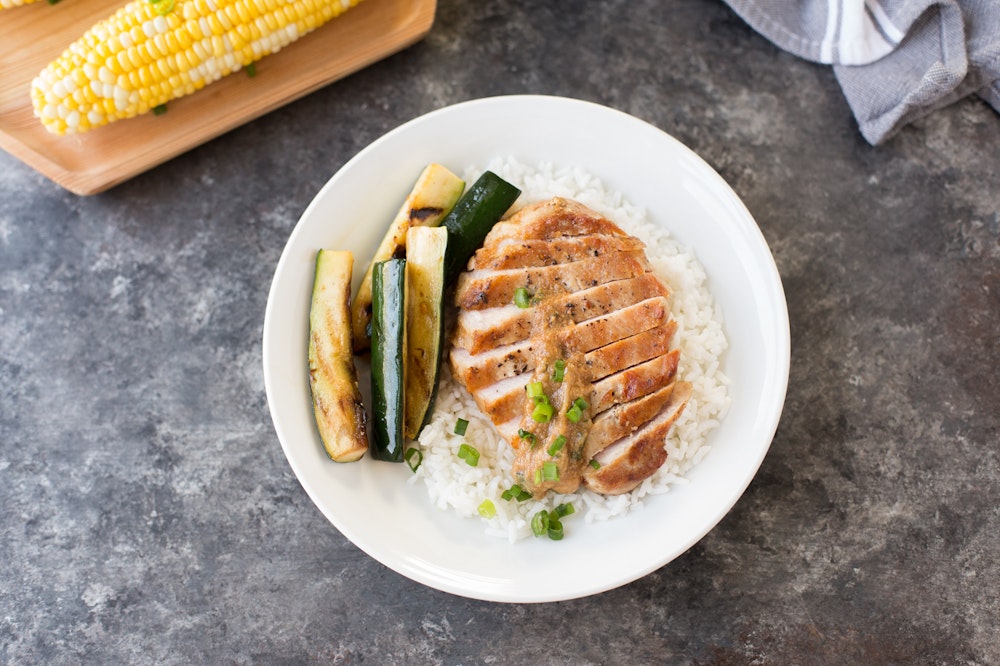 Grilled Pork Chops with Miso Butter