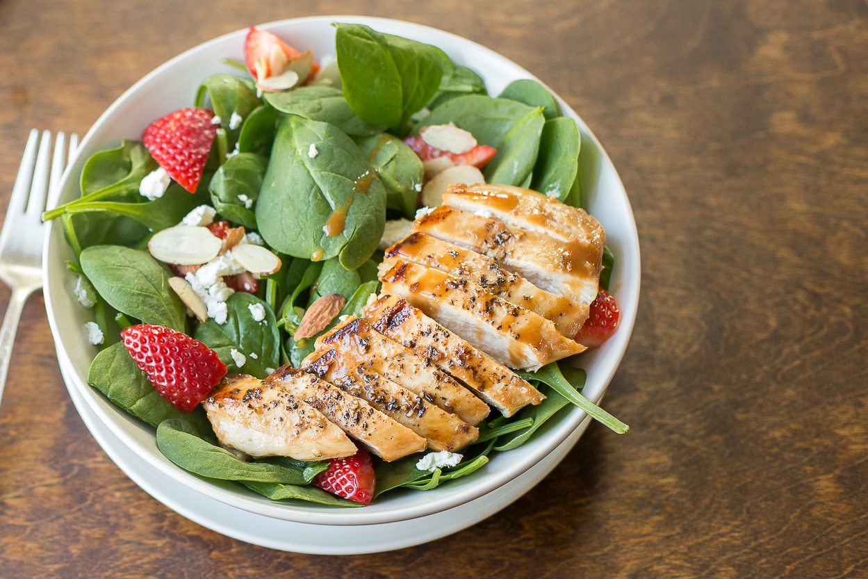 Balsamic Chicken and Spinach Salad