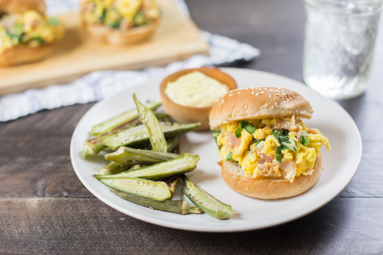 Ham, Egg, and Cheese Breakfast Sandwiches