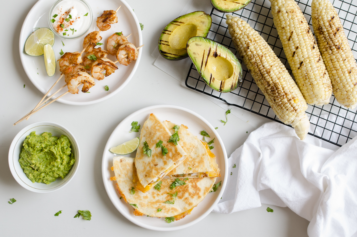 Smoky Paprika Grilled Shrimp Quesadillas