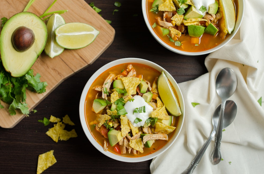 Slow Cooker Sopa Azteca with Chicken