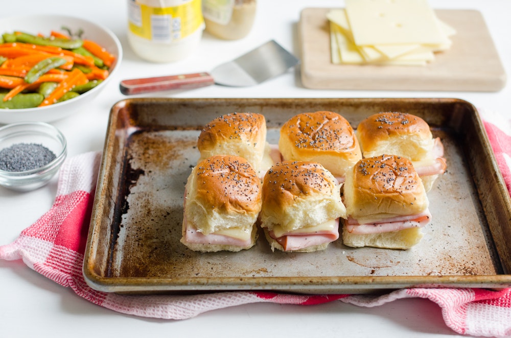 Baked Ham and Cheese Slider Melts 