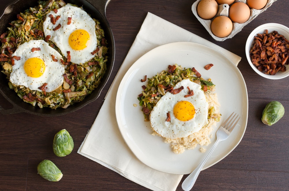 Fried Eggs with Asian-Style Hash