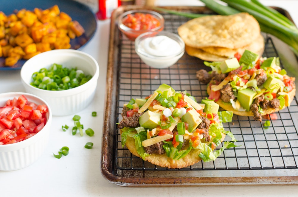 Classic Tostadas with Ground Beef
