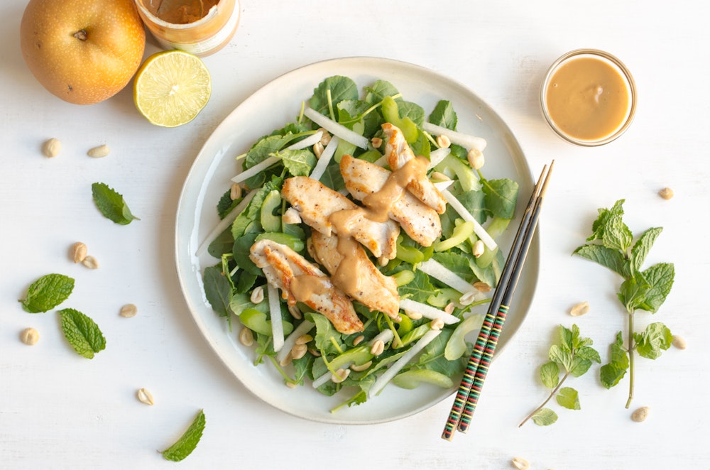 Asian Kale Salad with Chicken