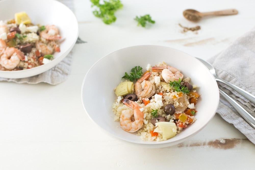Mediterranean Shrimp and Couscous Saute