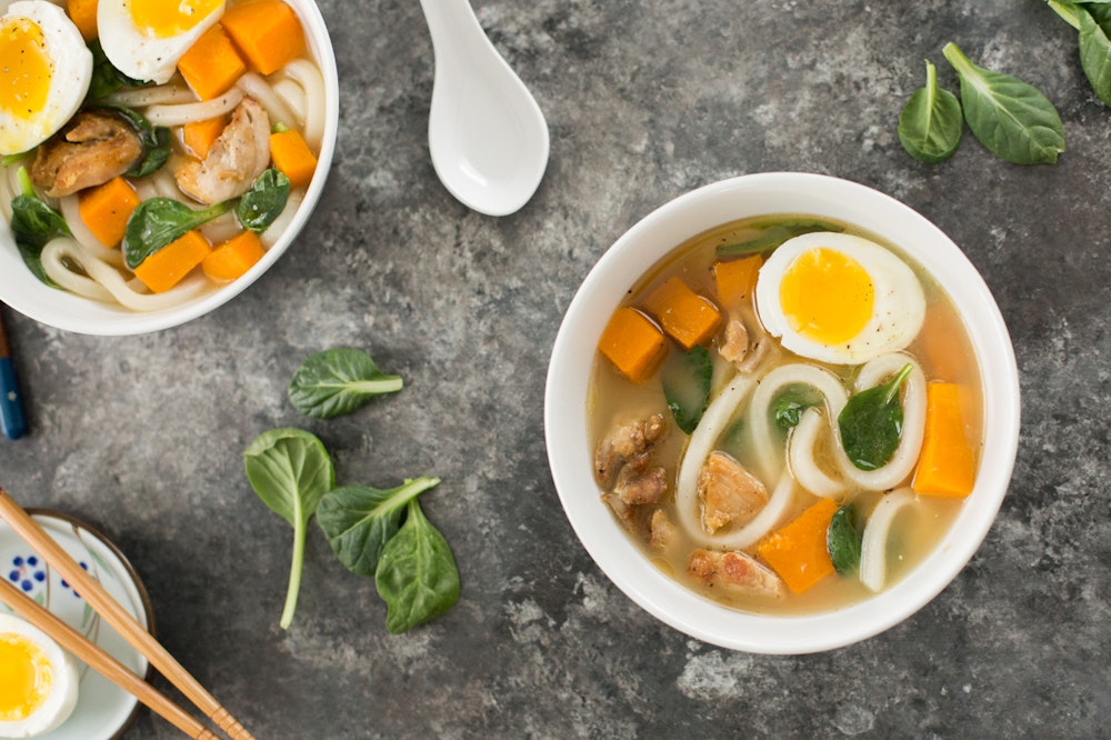 Asian Chicken and Zucchini Noodle Soup