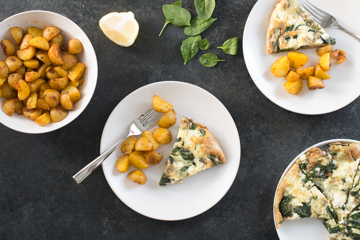 Spinach, Artichoke, and Feta Frittata
