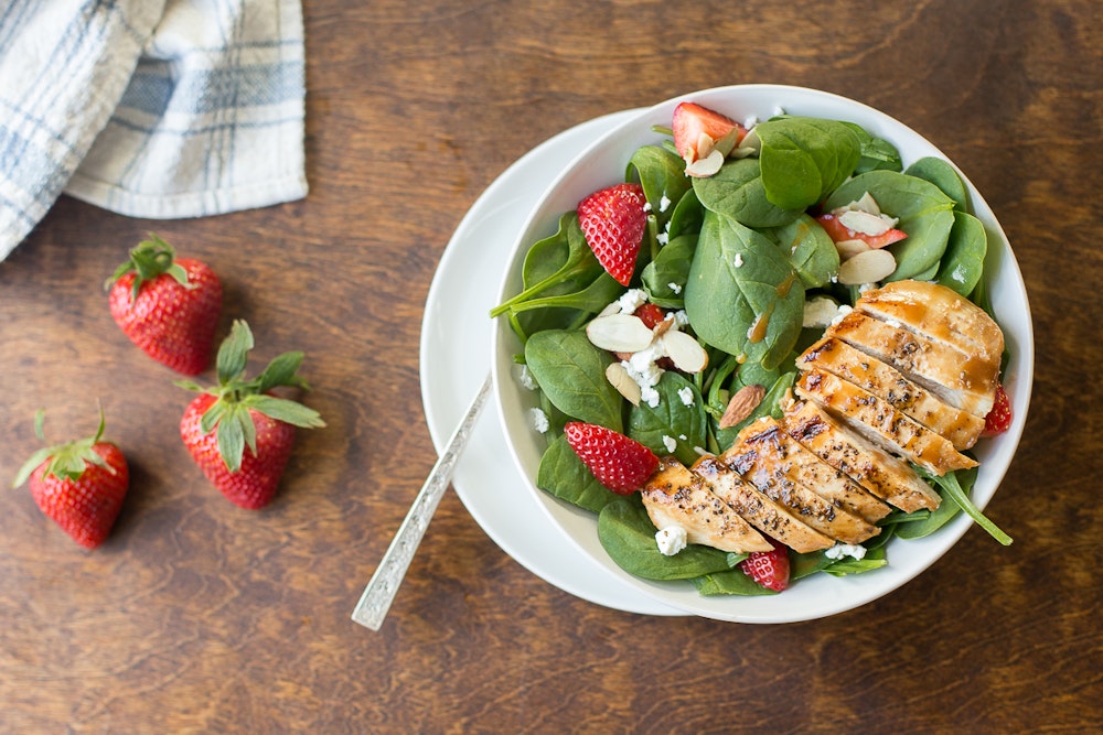 Balsamic Chicken and Spinach Salad