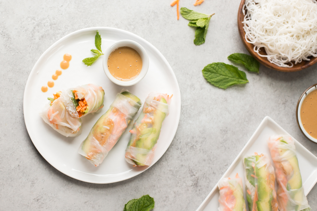 Chicken and Avocado Summer Rolls