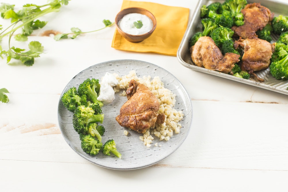 Sheet Pan Indian Chicken and Broccoli