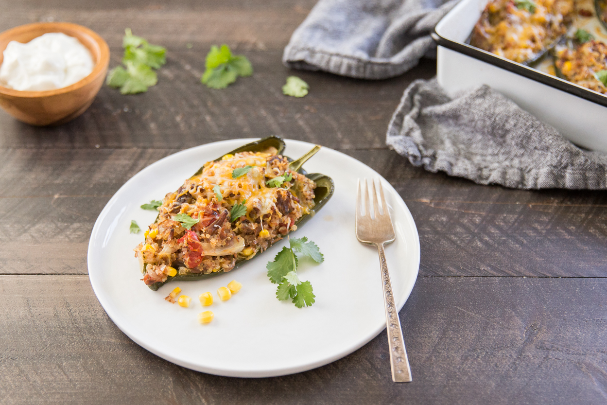 {Leftover} Barbacoa Stuffed Poblano Peppers