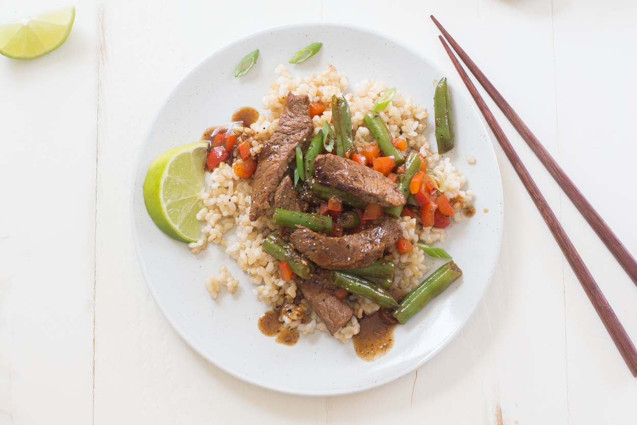 Sesame Beef and Green Bean Stir-Fry
