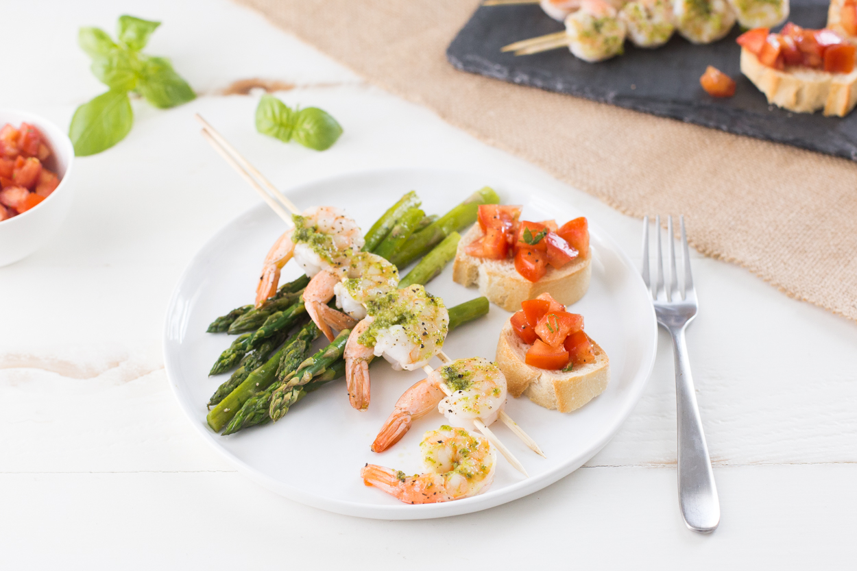 Pesto Shrimp Skewers