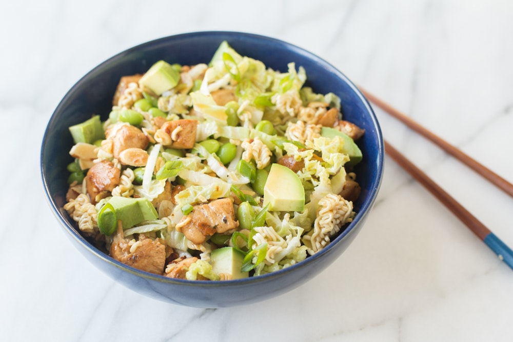 Asian Tofu Salad with Crunchy Ramen
