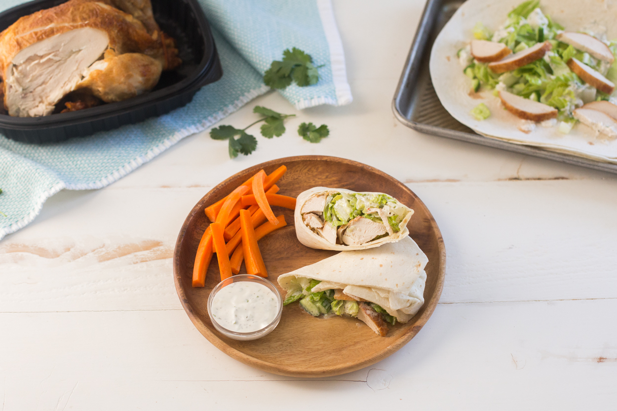 Rotisserie Chicken Ranch Wraps