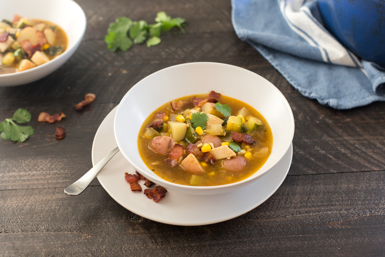 Cream-Free Spicy Corn and Soyrizo Chowder