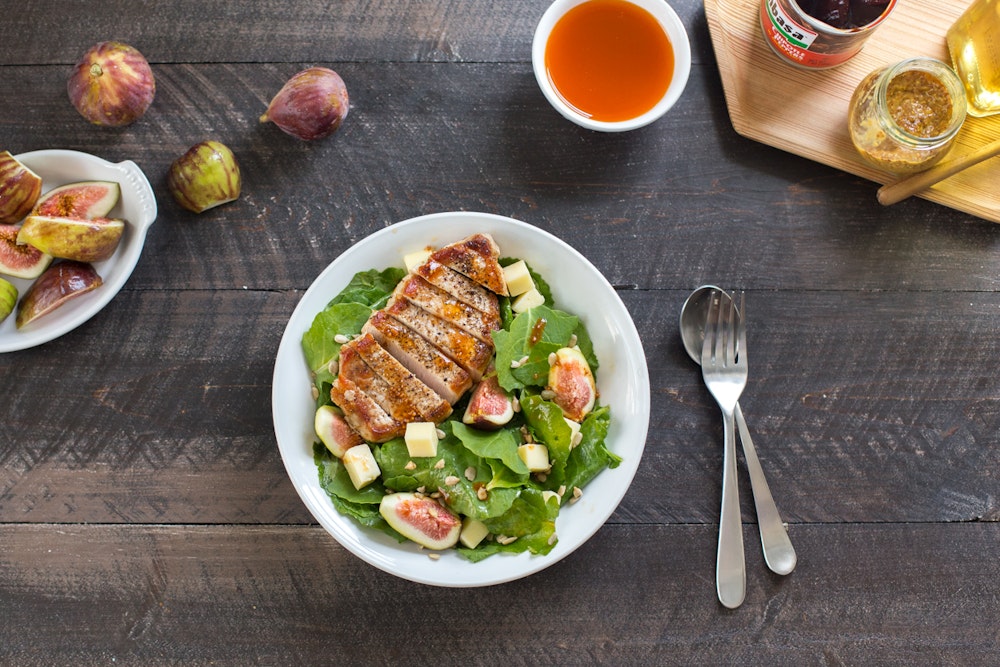Pork Chop and Fig Salad 