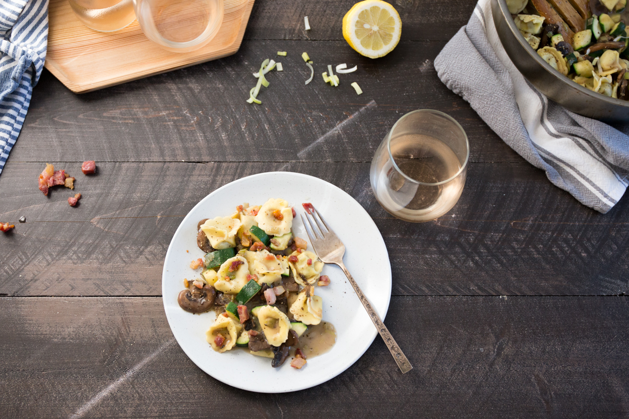 Tortellini and Mushroom Saute 