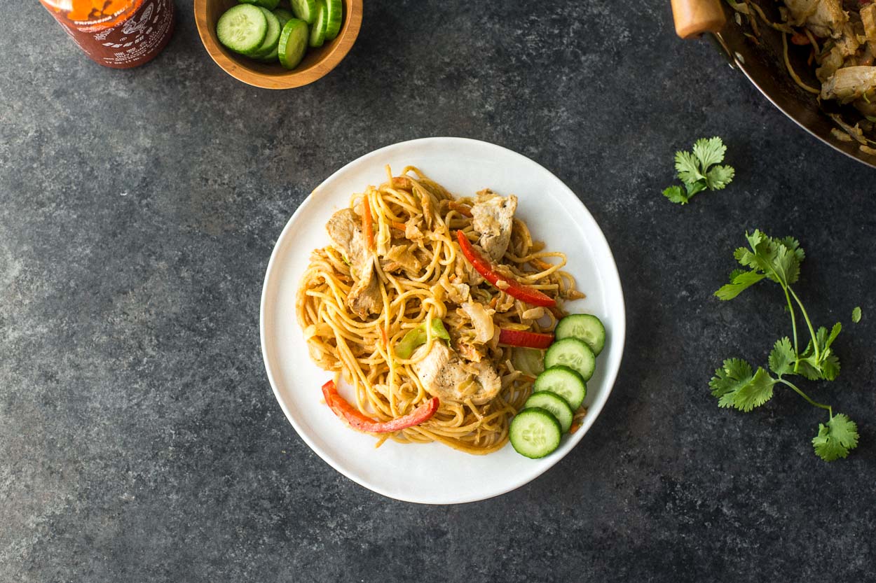 Thai Chicken Salad with Cashew Dressing