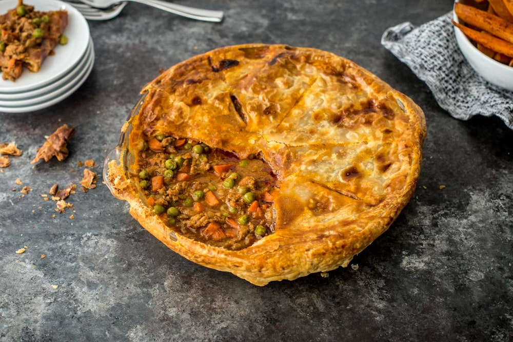 Curried Lentil and Mushroom Pot Pie 