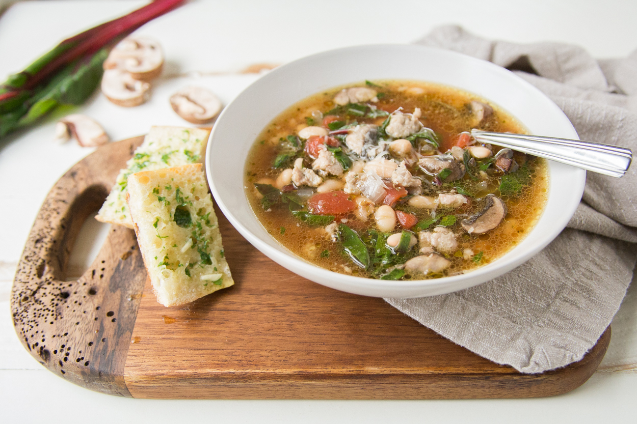 Italian Sausage and Chard White Bean Soup