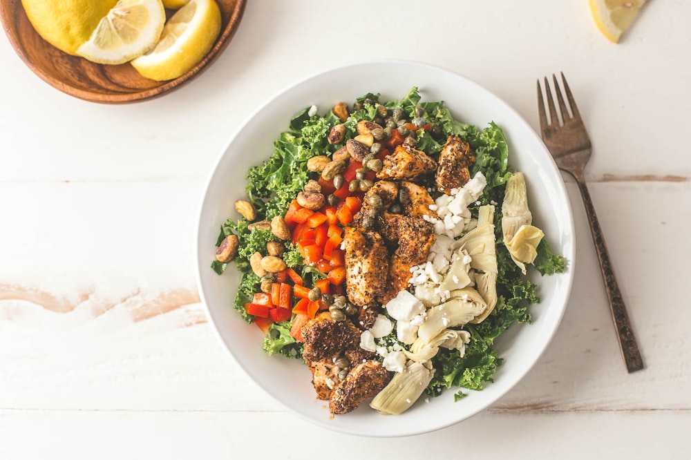 Mediterranean Chopped Tofu Salad 