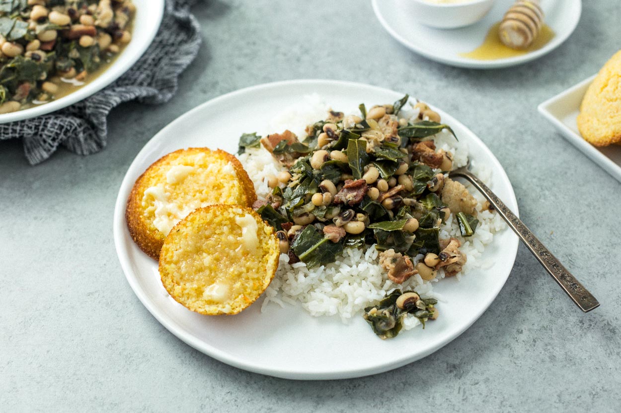Hoppin' John with Collard Greens 