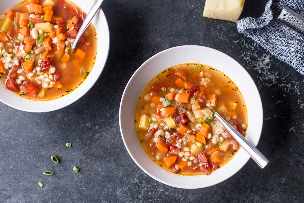 Winter Minestrone with Brown Rice
