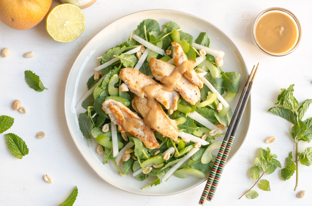 Asian Kale Salad with Chicken