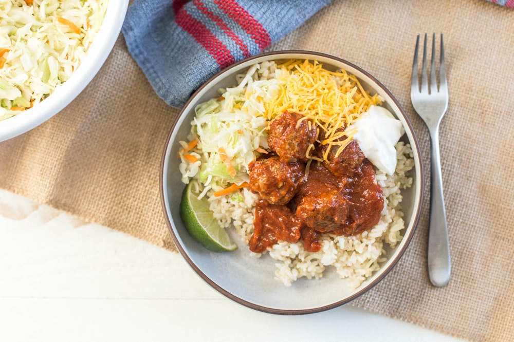 Mexican Meatball Bowls