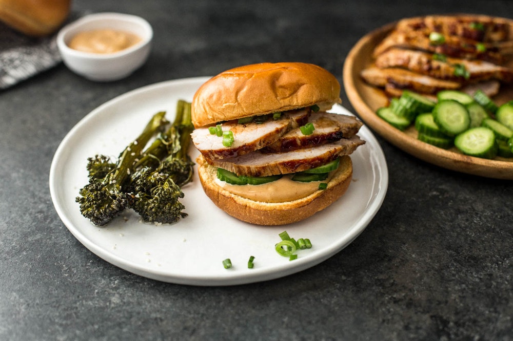Char Sui Tofu Sandwiches with Cucumbers 