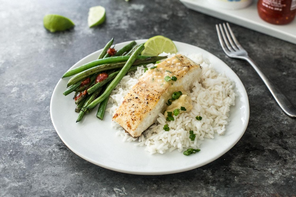 Halibut with Miso Butter 