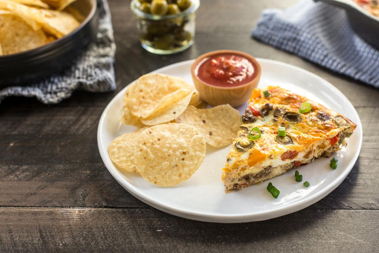 Taco Frittata with Ground Beef 