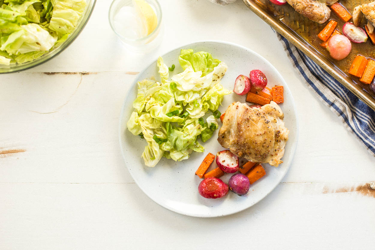 Sheet Pan Chicken with Lemon Butter