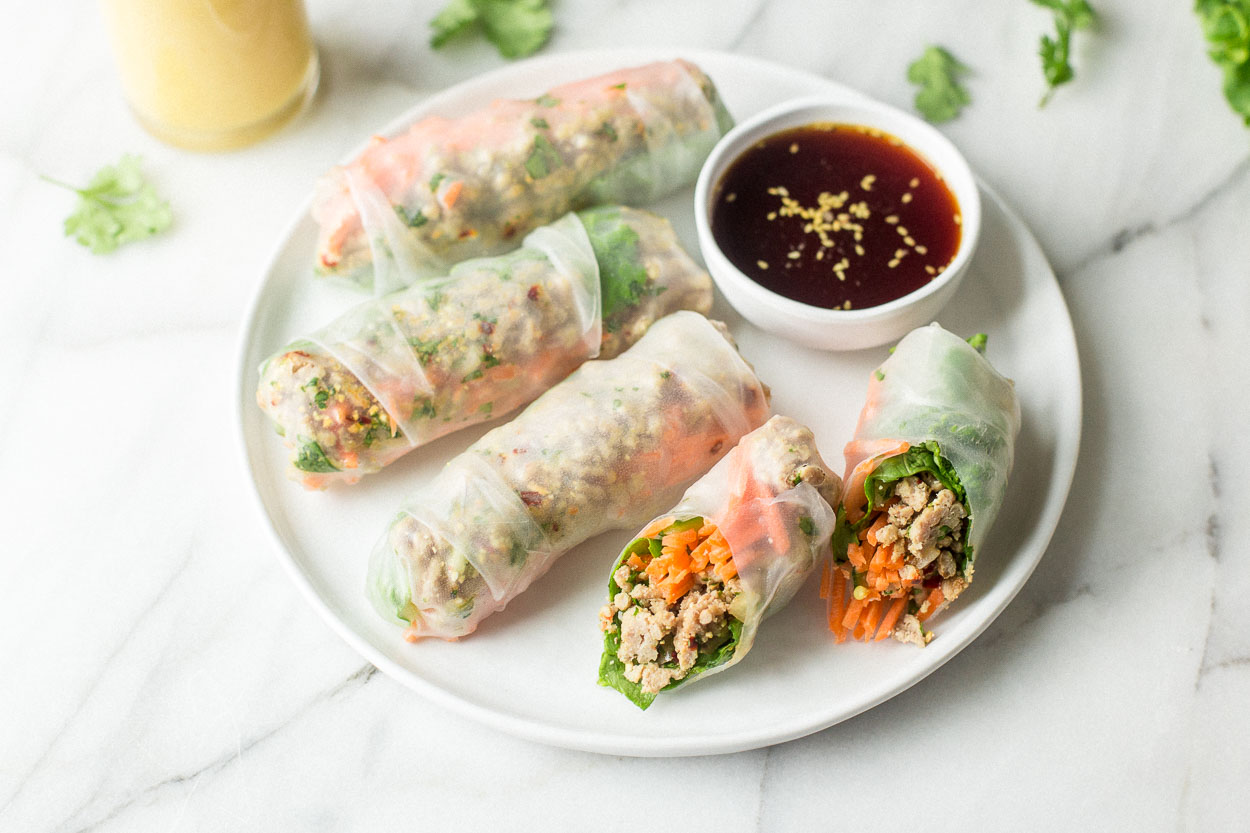 Honey Soy Tempeh Summer Rolls