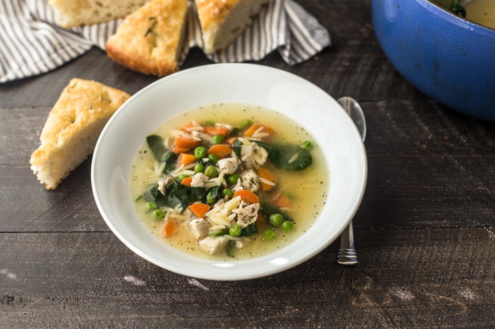 Lemony Dill Chicken Soup with Orzo