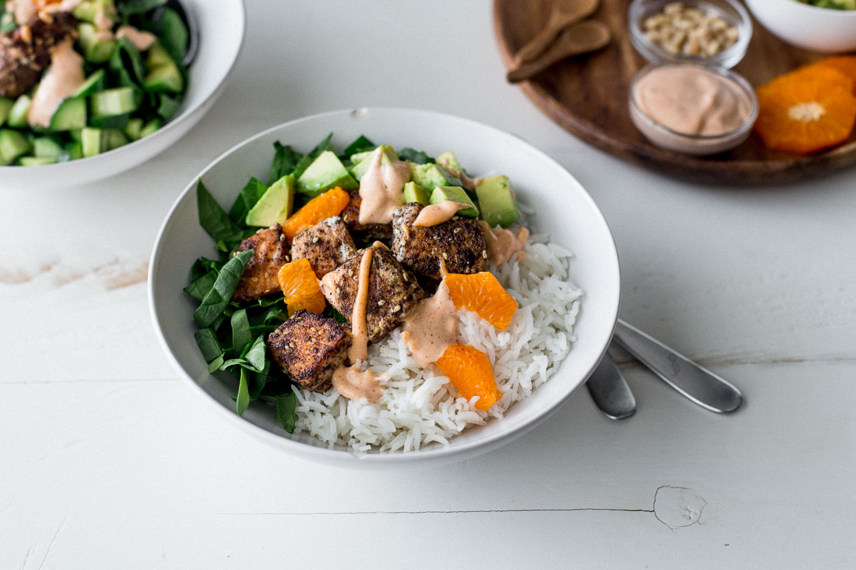 Za’atar Salmon Poke Bowl
