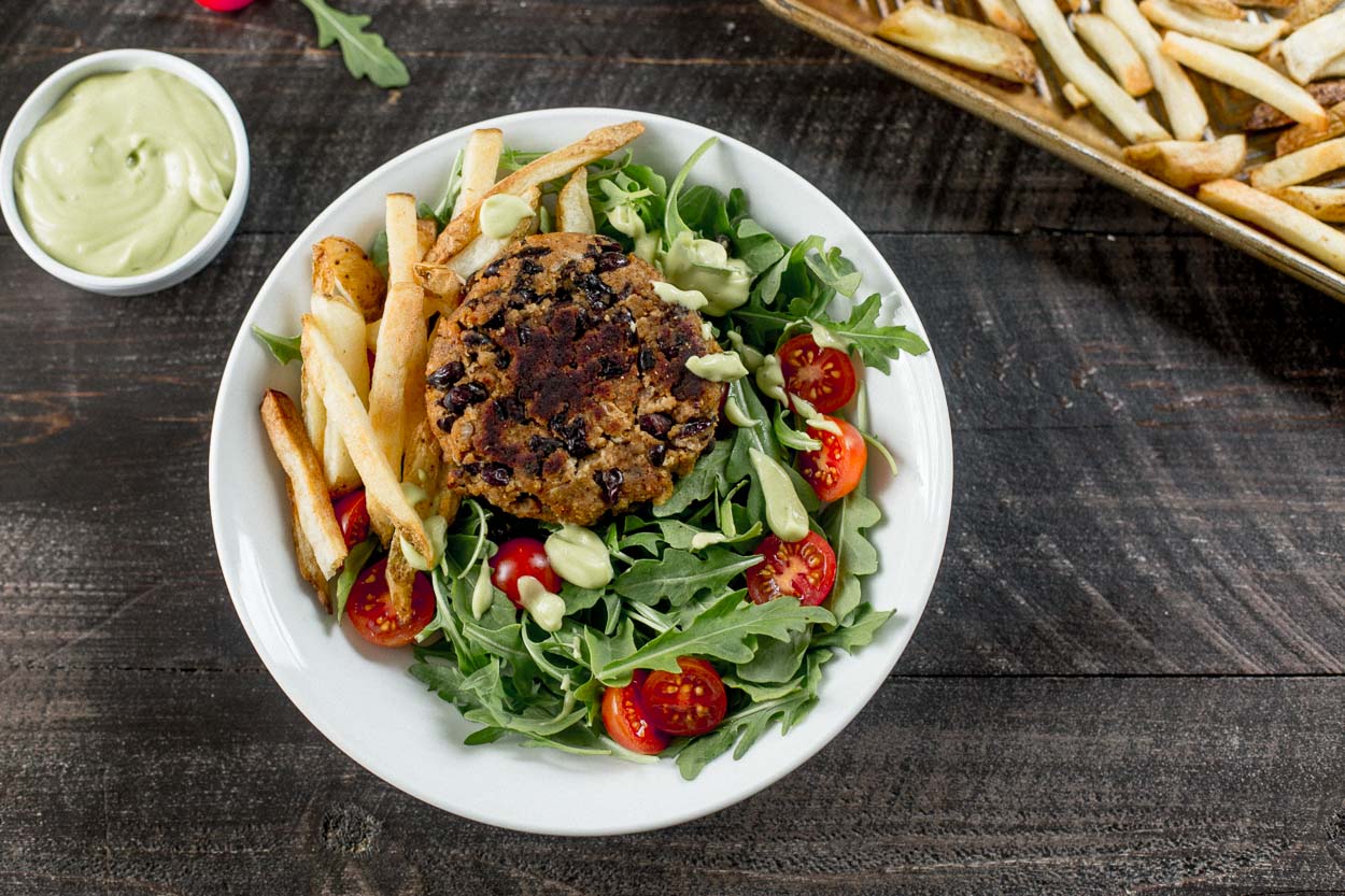 Veggie Burger in a Bowl