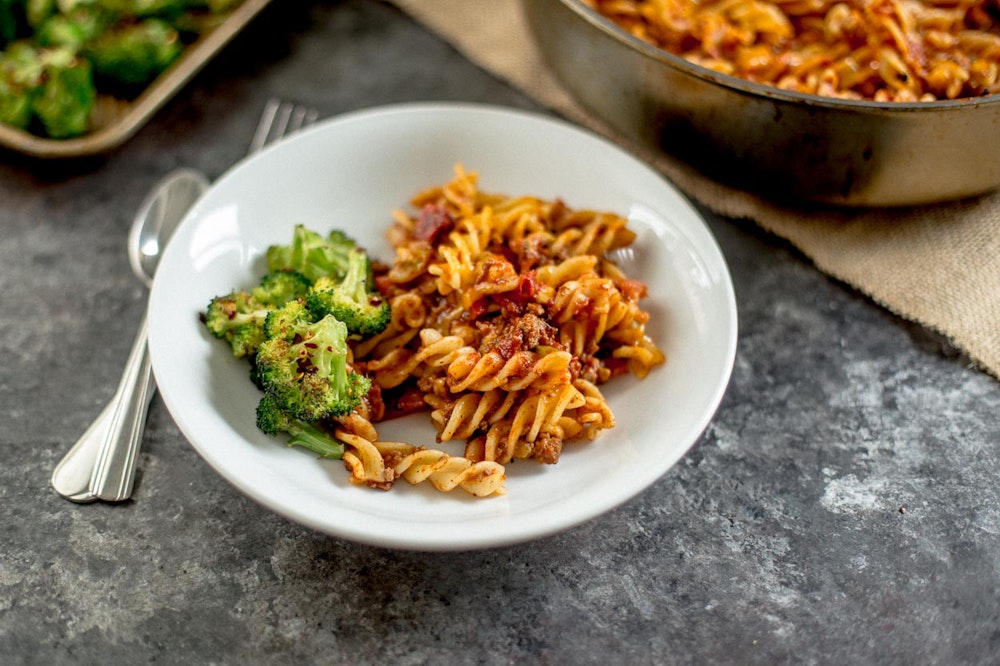 Tex Mex Pasta with Spiced Lentils
