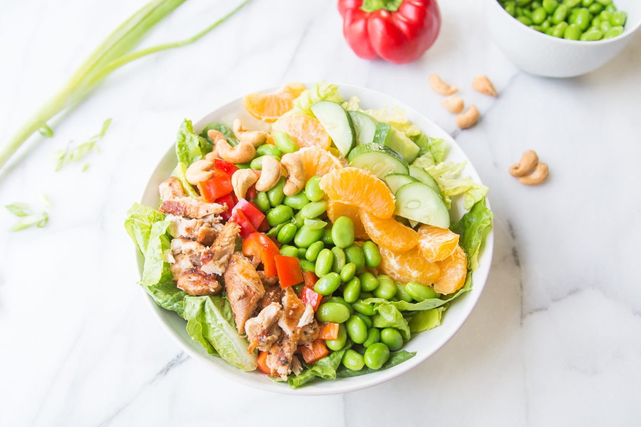 Asian Chicken Salad with Leftover Adobo Chicken