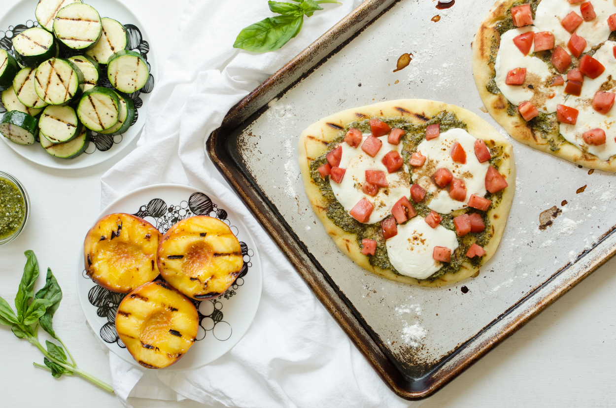 Caprese Naan Pizza